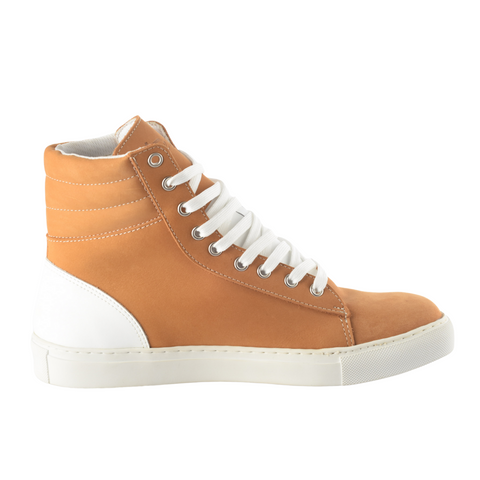 Fraser Women’s  Wheat  High Top Sneaker - Cup Sole - Leather