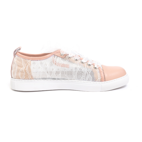 Hopey Women’s Bridal Sneaker - Rhinestone - Lace